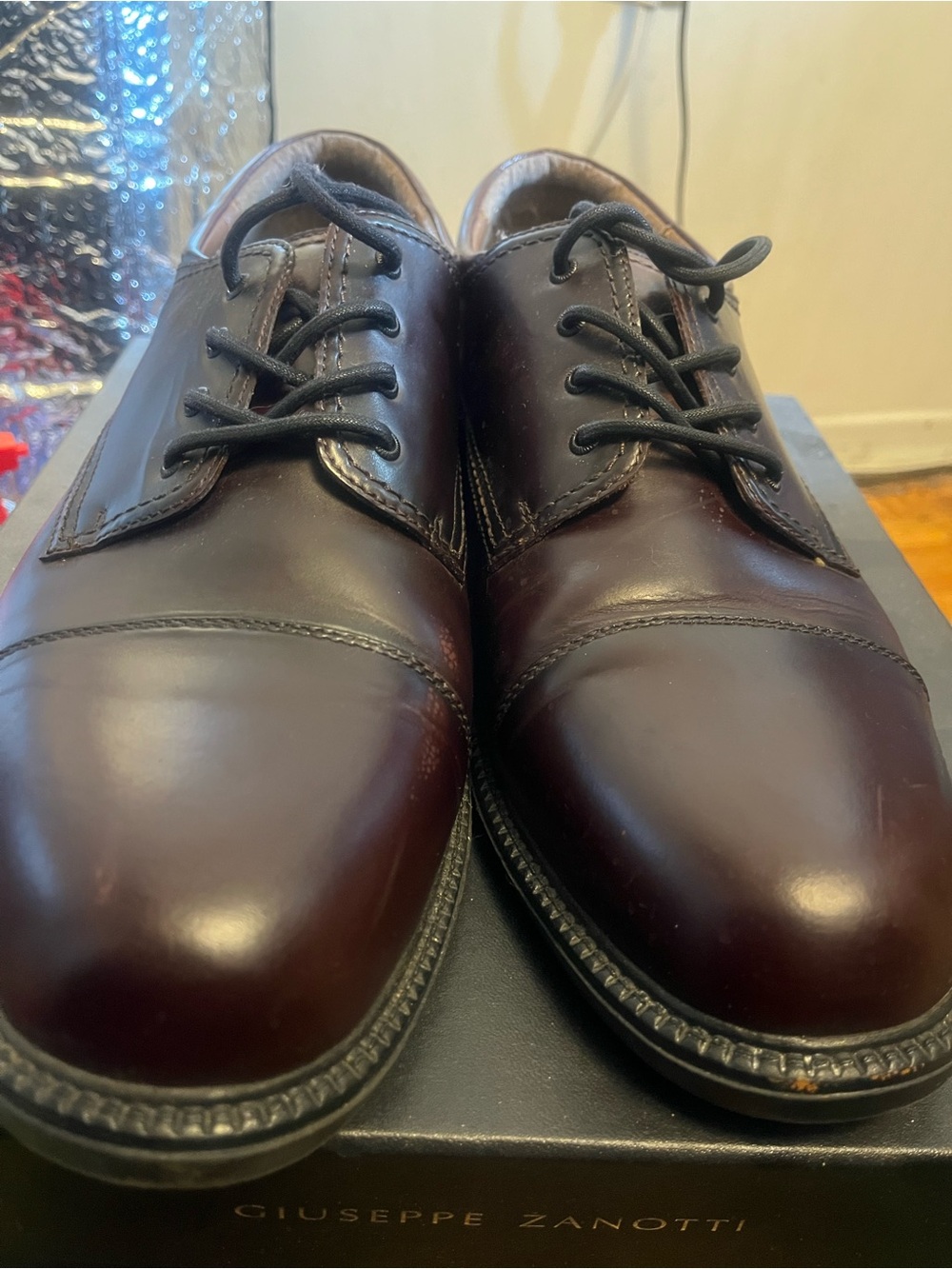 Dockers Men's Gordon Cap Toe Oxford Cordovan Leather Dress Shoes, Size 13,